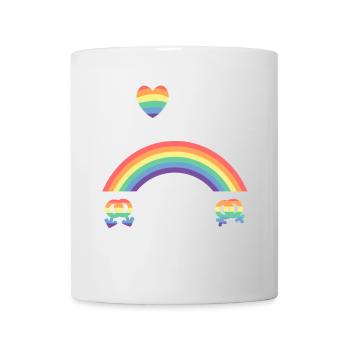LGBTQIA+ Lesbiennes, Gays, Egalité - Mug blanc - blanc - Devant