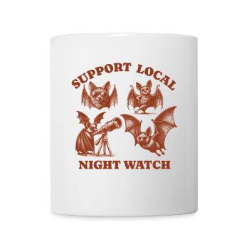 bat Love Support Local night watch - Mug - white - Front
