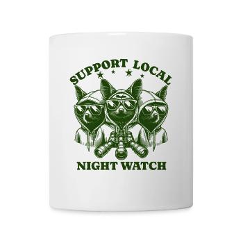 bat Love Support Local night watch - Mug - white - Front