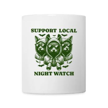 chauve-souris Amour Soutien Veille de nuit locale - Mug blanc - blanc - Devant