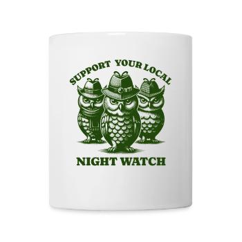owl Liebe Support Local night watch - Tasse - Weiß - Vorne