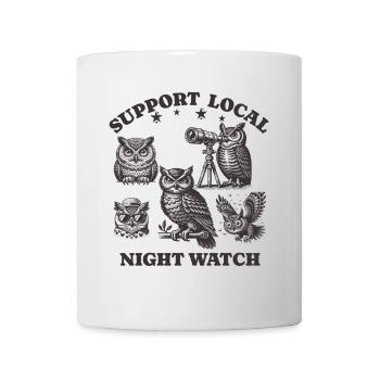 owl Liebe Support Local night watch - Tasse - Weiß - Vorne