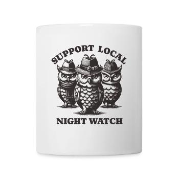 owl Love Support Local night watch - Mug - white - Front