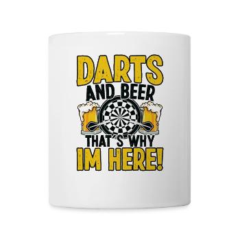 Dart Dartspieler Dartspiel Herren - Tasse - Weiß - Vorne