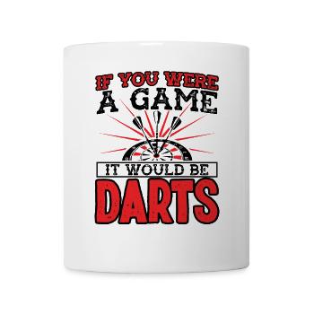 Dart Dartspieler Dartspiel Herren - Tasse - Weiß - Vorne