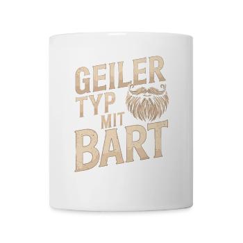 gars avec barbe barbe barbier barbe complète - Mug blanc - blanc - Devant