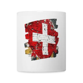 Schweizer Flagge Schweiz - Tasse - Weiß - Vorne