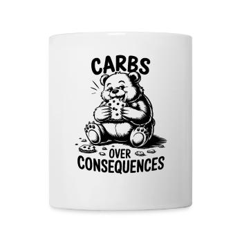 Carbs on Consequences for Food Lover Humor - Mug - white - Front