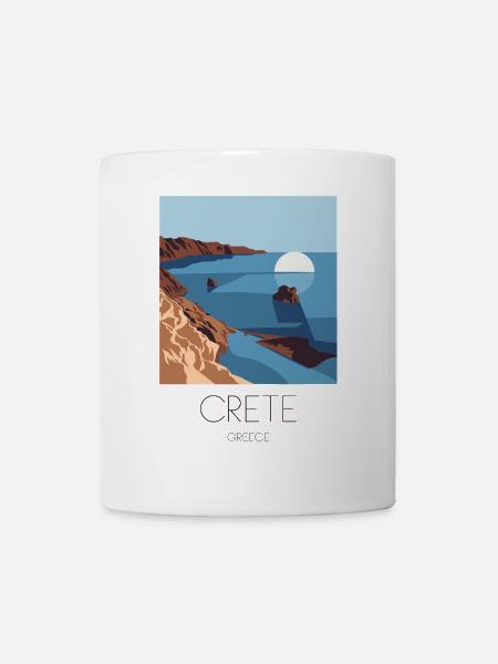Kreta Griechenland Souvenir: Mediterranes - Tasse - Weiß