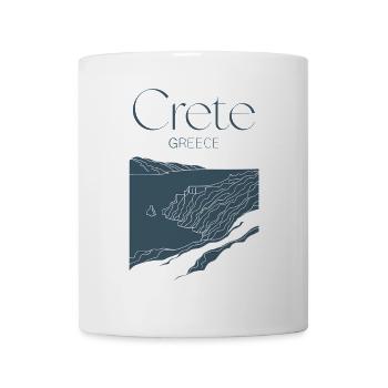Grete Grèce Souvenir Paysage Art - Mug blanc - blanc - Devant