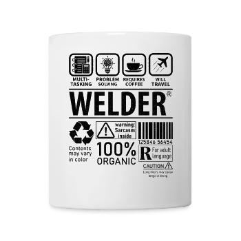 Welder multi tasking problem solving requires - Mug - white - Front