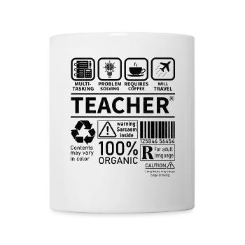 Teacher multi tasking problem solving requires - Mug - white - Front