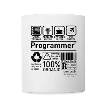 Programmer multi tasking problem solving requires - Mug - white - Front