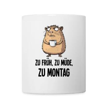 Morning Grouch Capybara Coffee Monday Gift - Mug - white - Front