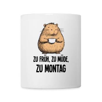 Capybara Morning Grouch Cadeau d’amoureux du café - Mug blanc - blanc - Devant