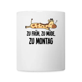 Giraffe too early to sleep on Monday morning grouch - Mug - white - Front