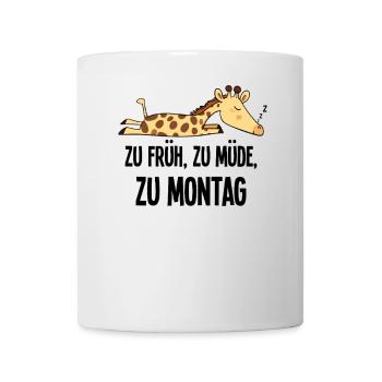 Funny Giraffe Monday Morning Grouch Gift - Mug - white - Front