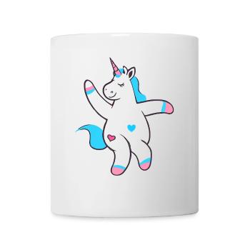 tanzendes happy einhorn unicorn fantasy - Tasse - Weiß - Vorne