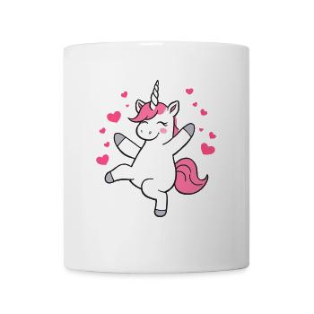 tanzendes happy einhorn fee unicorn fantasy - Tasse - Weiß - Vorne