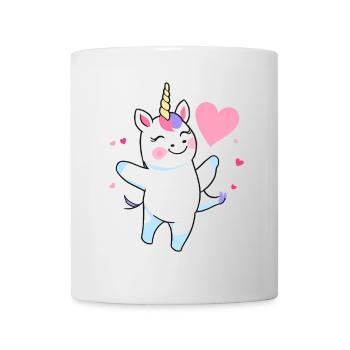 tanzendes happy einhorn fee unicorn fantasy 1 - Tasse - Weiß - Vorne