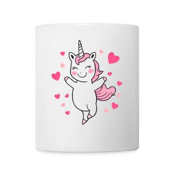 tanzendes happy einhorn fee unicorn fantasy 4 - Tasse - Weiß - Vorne