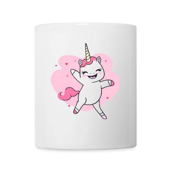 tanzendes happy einhorn fee unicorn fantasy - Tasse - Weiß - Vorne
