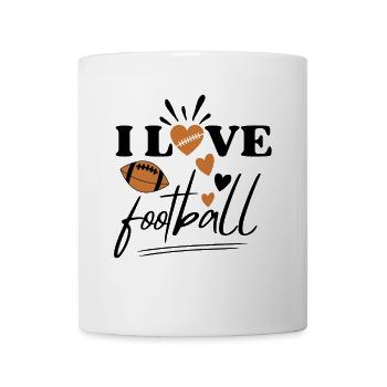 I Love American Football Saying - Mug - white - Front