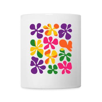 Matisse Inspired: Abstract Retro Floral Pattern - Mug - white - Front