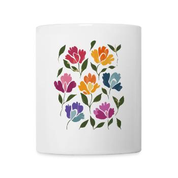 Matisse inspires: Floral watercolor pattern in colorful - Mug - white - Front