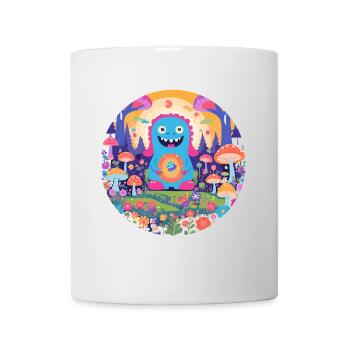 süsses und lustiges knuddel-kuschel monster kinder - Tasse - Weiß - Vorne