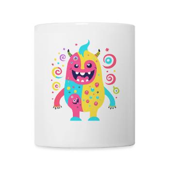 süsses und lustiges knuddel-kuschel monster kinder - Tasse - Weiß - Vorne