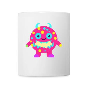 süsses und lustiges knuddel-kuschel monster kinder - Tasse - Weiß - Vorne