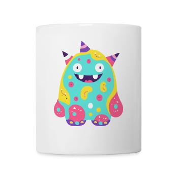 süsses und lustiges knuddel-kuschel monster kinder - Tasse - Weiß - Vorne