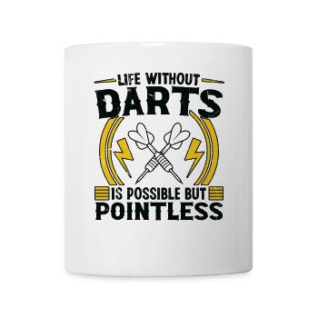 Dart Dartspieler Dartspiel Herren - Tasse - Weiß - Vorne