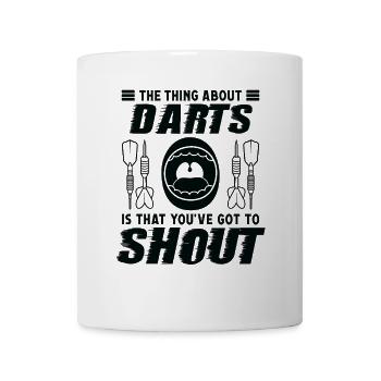 Dart Dartspieler Dartspiel Herren - Tasse - Weiß - Vorne