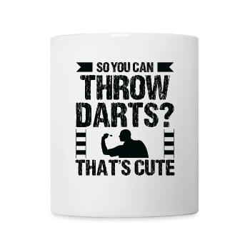Dart Dartspieler Dartspiel Herren - Tasse - Weiß - Vorne