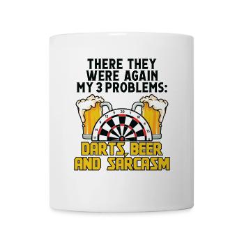 Dart Dartspieler Dartspiel Herren - Tasse - Weiß - Vorne
