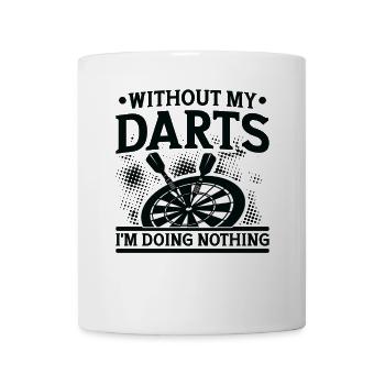 Dart Dartspieler Dartspiel Herren - Tasse - Weiß - Vorne