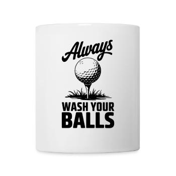 Golfball-Sammler Golfer Wortspiel Immer Wasch - Tasse - Weiß - Vorne