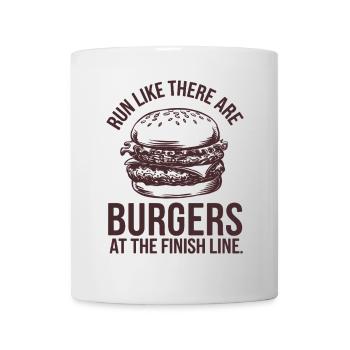 Lauf Wie Ein Burgerhungriger Marathonläufer - Tasse - Weiß - Vorne