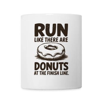 Run like a marathon runner, donuts at the finish - Mug - white - Front