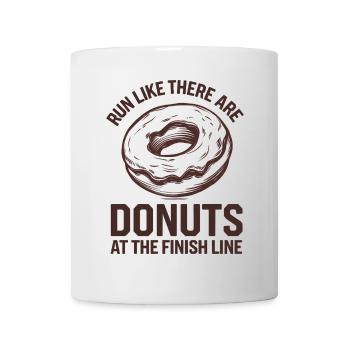 Courez comme si un beignet vous attendait à la ligne d’arrivée - Mug blanc - blanc - Devant