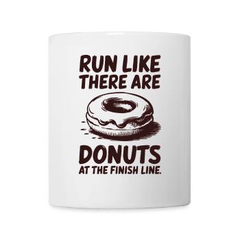 Run like a marathon runner with donuts at the finish - Mug - white - Front