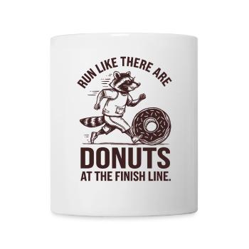 Run like a marathon runner when donuts at the finish line - Mug - white - Front