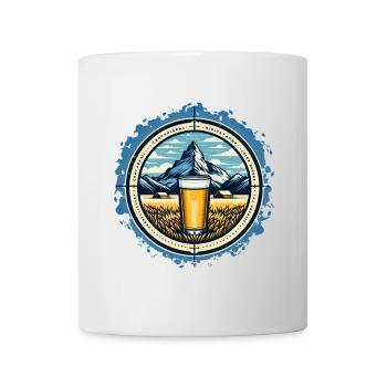 Mountain and Beer Adventure Design - Mug - white - Front