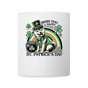 Joyeux chien de la Saint-Patrick - Mug blanc - blanc - Devant