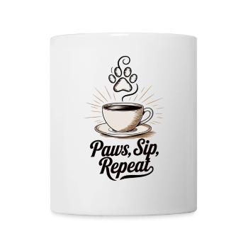 Paws, Sip, Repeat – Coffee & Animal Love - Mug - white - Front