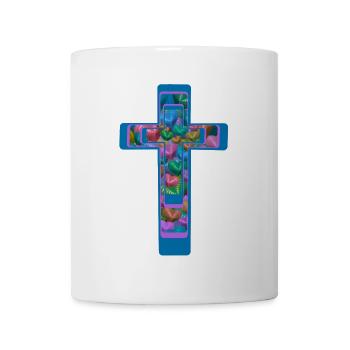 Kreuz Kreuze Herz Herzen - Tasse - Weiß - Vorne