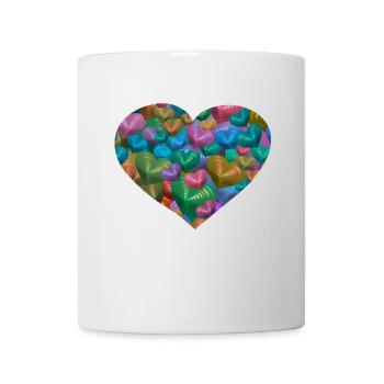 Coeurs Coeurs Saint-Valentin - Mug blanc - blanc - Devant