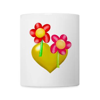 Heart Hearts Flower Flowers Mother's Day Valentine - Mug - white - Front